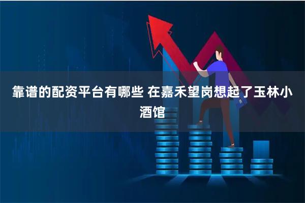 靠谱的配资平台有哪些 在嘉禾望岗想起了玉林小酒馆